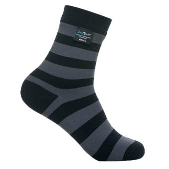 Носки ВОДОНЕПРОНИЦАЕМЫЕ Dexshell Ultralite Bamboo Black grey stripe | размер M (39-42)