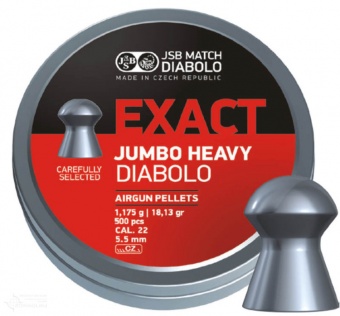 Пули «JSB Exact Jumbo Heavy Diabolo» 5,5мм (1,175 г) - 500 шт.