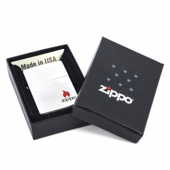Зажигалка ZIPPO с покрытием Satin Chrome™ 205 Zippo Logo