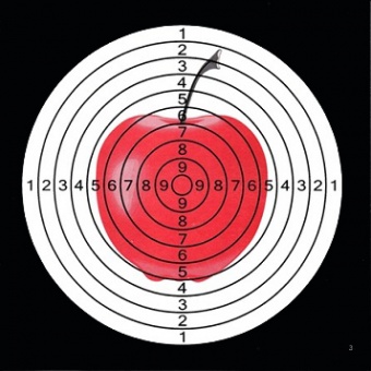 Мишень черная Megaline "Яблоко", 10 шт