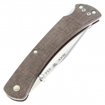 Нож складной Buck 110 Slim Pro Green Micarta S30V, зелёная рукоять микарта